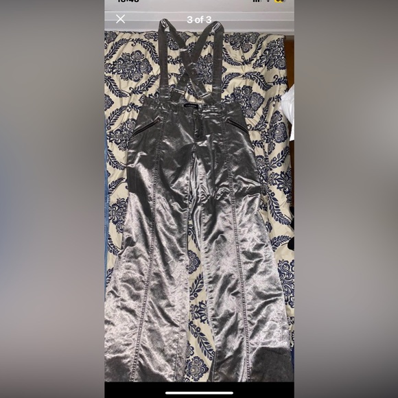 MAgGIE silver metallic overalls Size 29 - Picture 2 of 3
